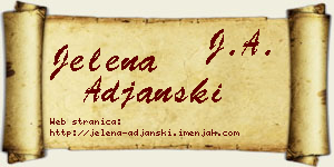 Jelena Ađanski vizit kartica